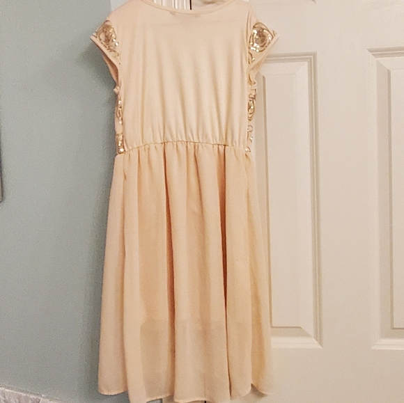George Cream Gold Sequin Dress - Picture 2 of 5